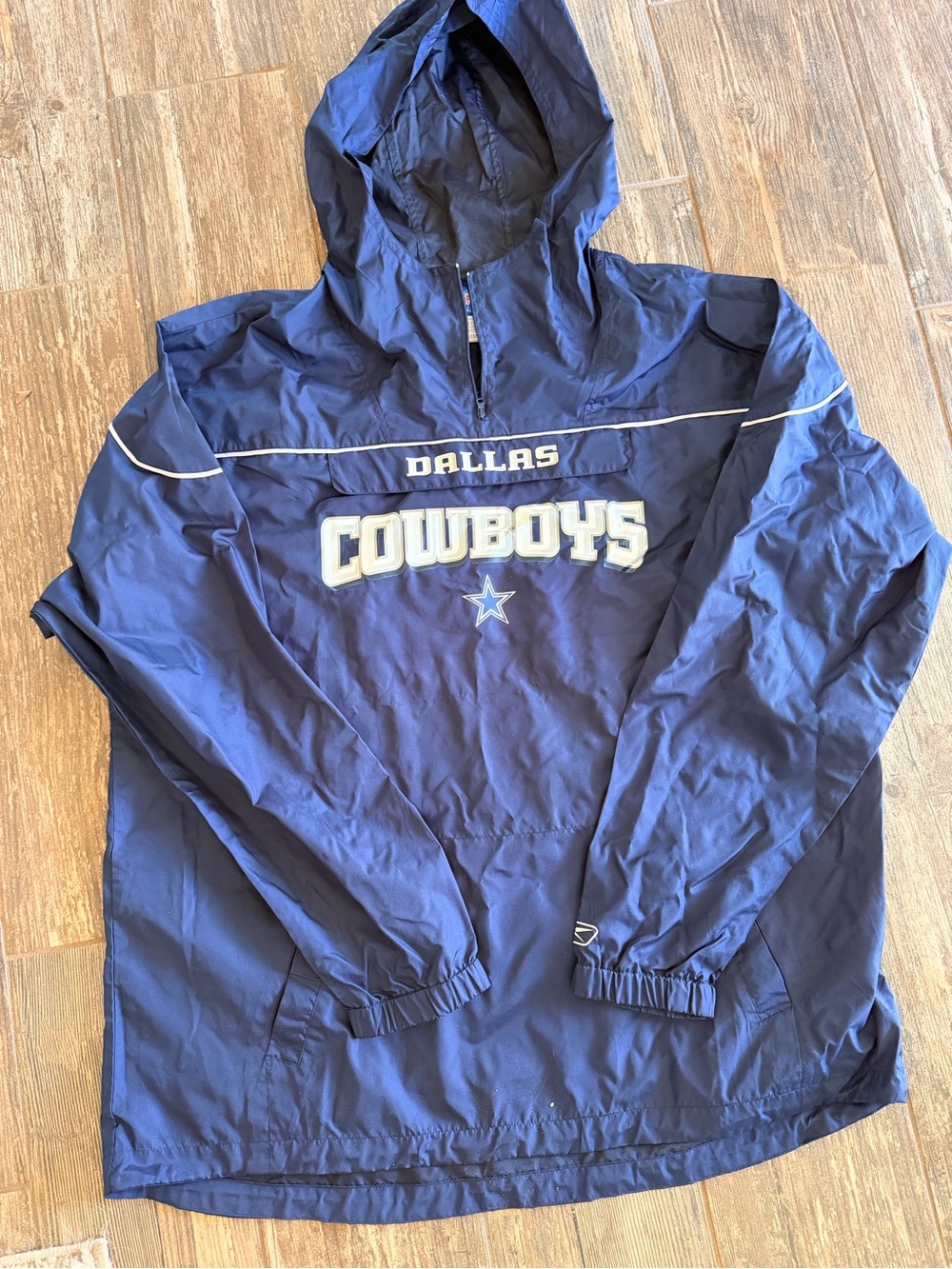 Dallas Cowboys Navy Pullover Windbreaker Hoodie Vintage